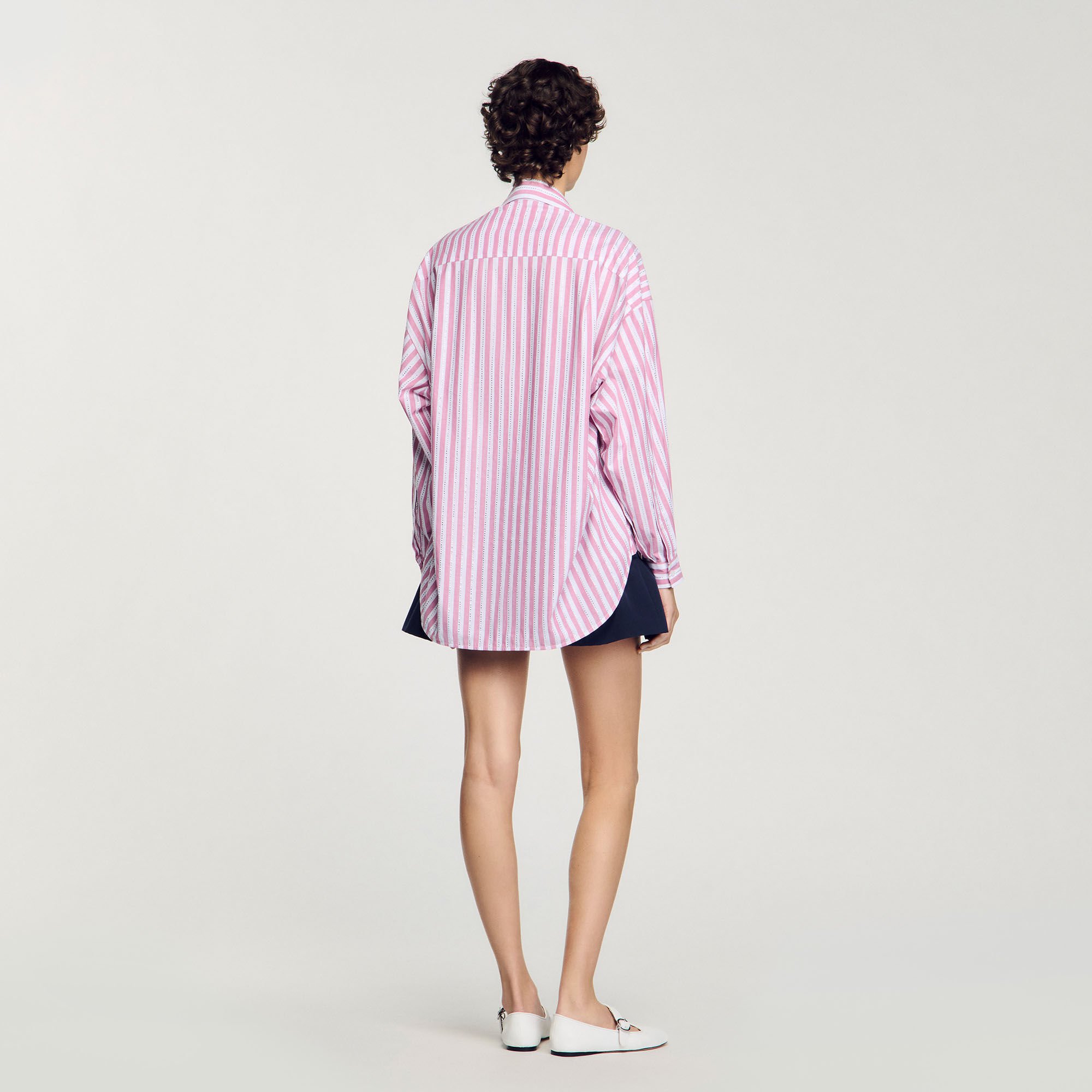 Striped rhinestone shirt