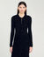 Velvet-effect knit maxi dress