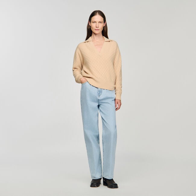 Polo-neck jumper