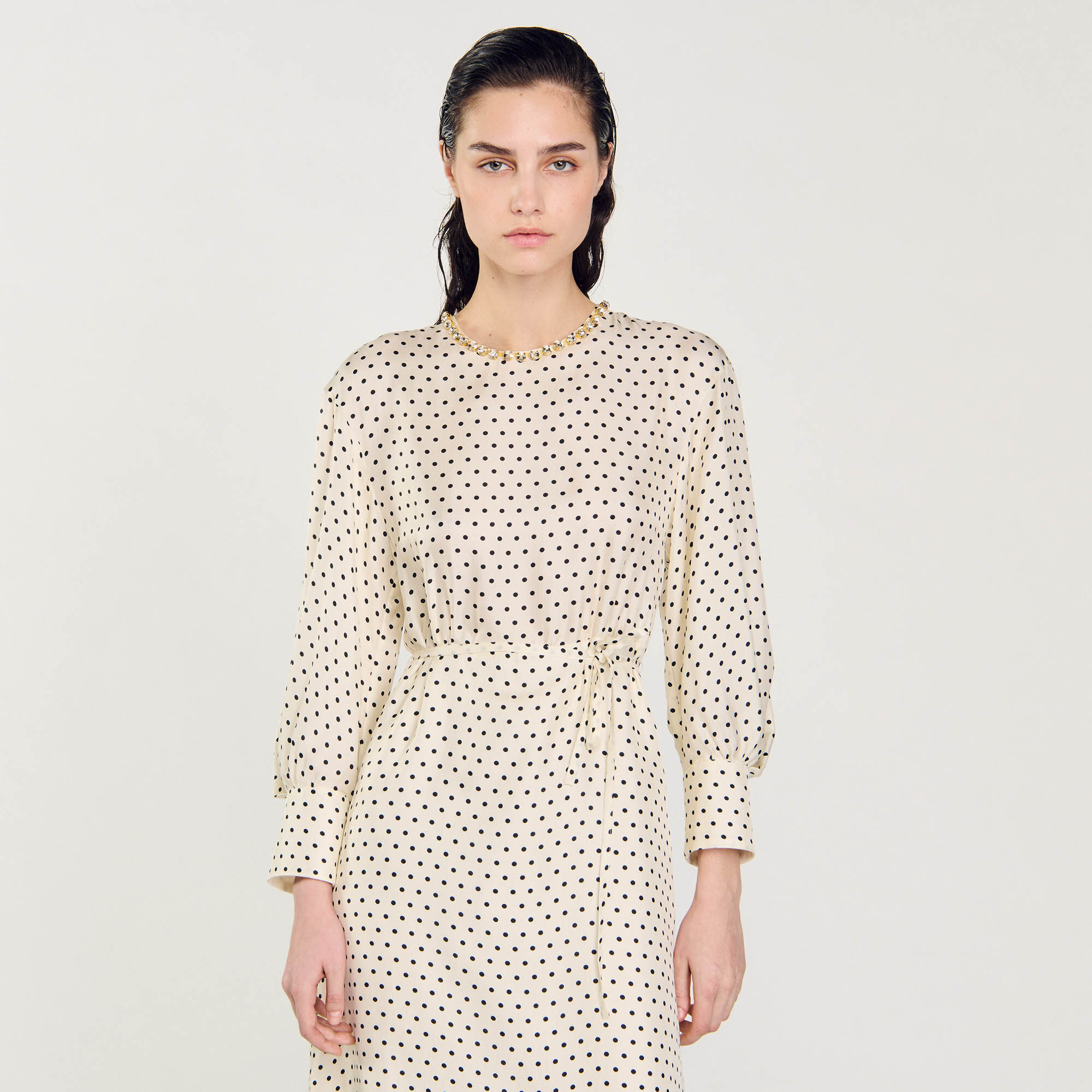 Polka dot maxi dress