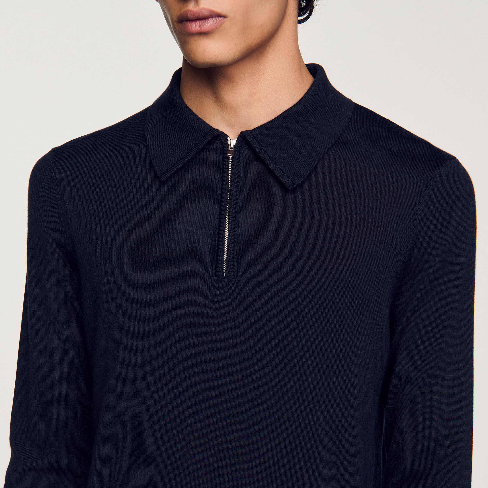 Knit polo jumper