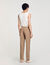 Elasticated straight-leg trousers