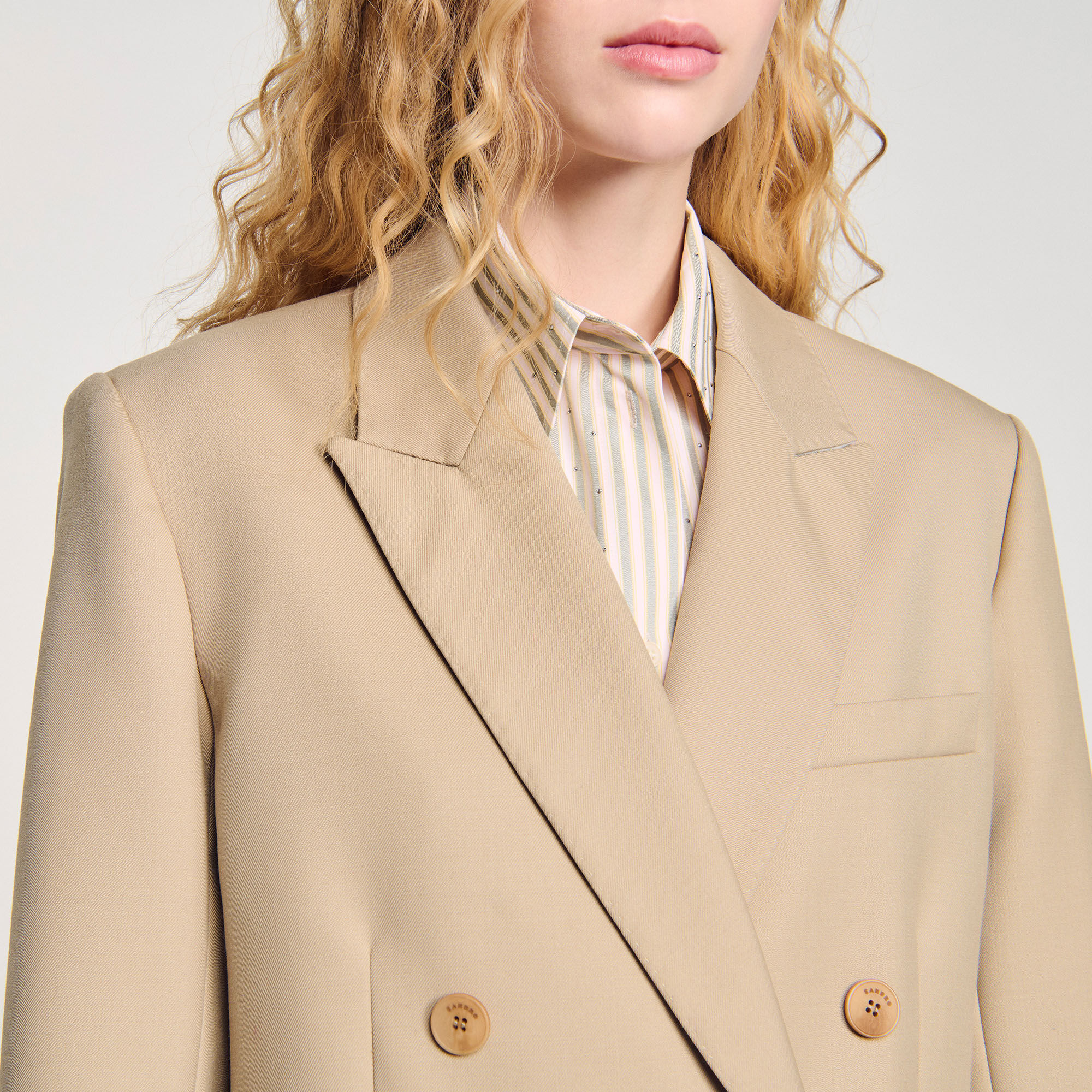 格安SALEスタート!の商品をすべて white jacket suit Double-breasted / Sandro | Women For beige ジャケット・アウター