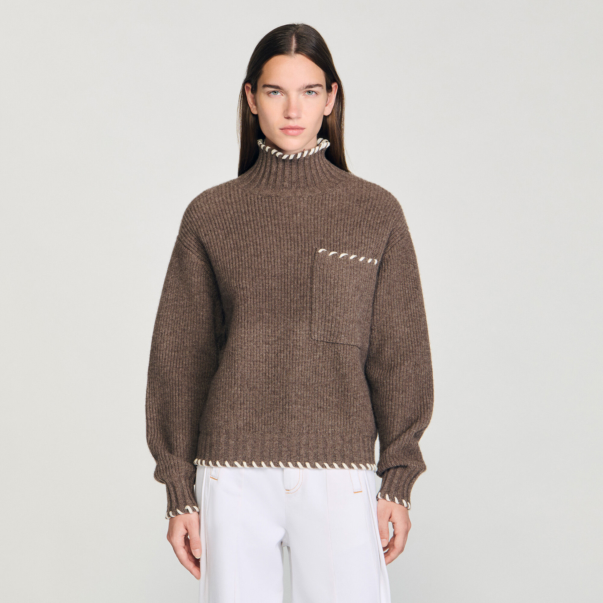 Oversized turtleneck jumper