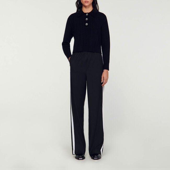 Knit polo neck jumper