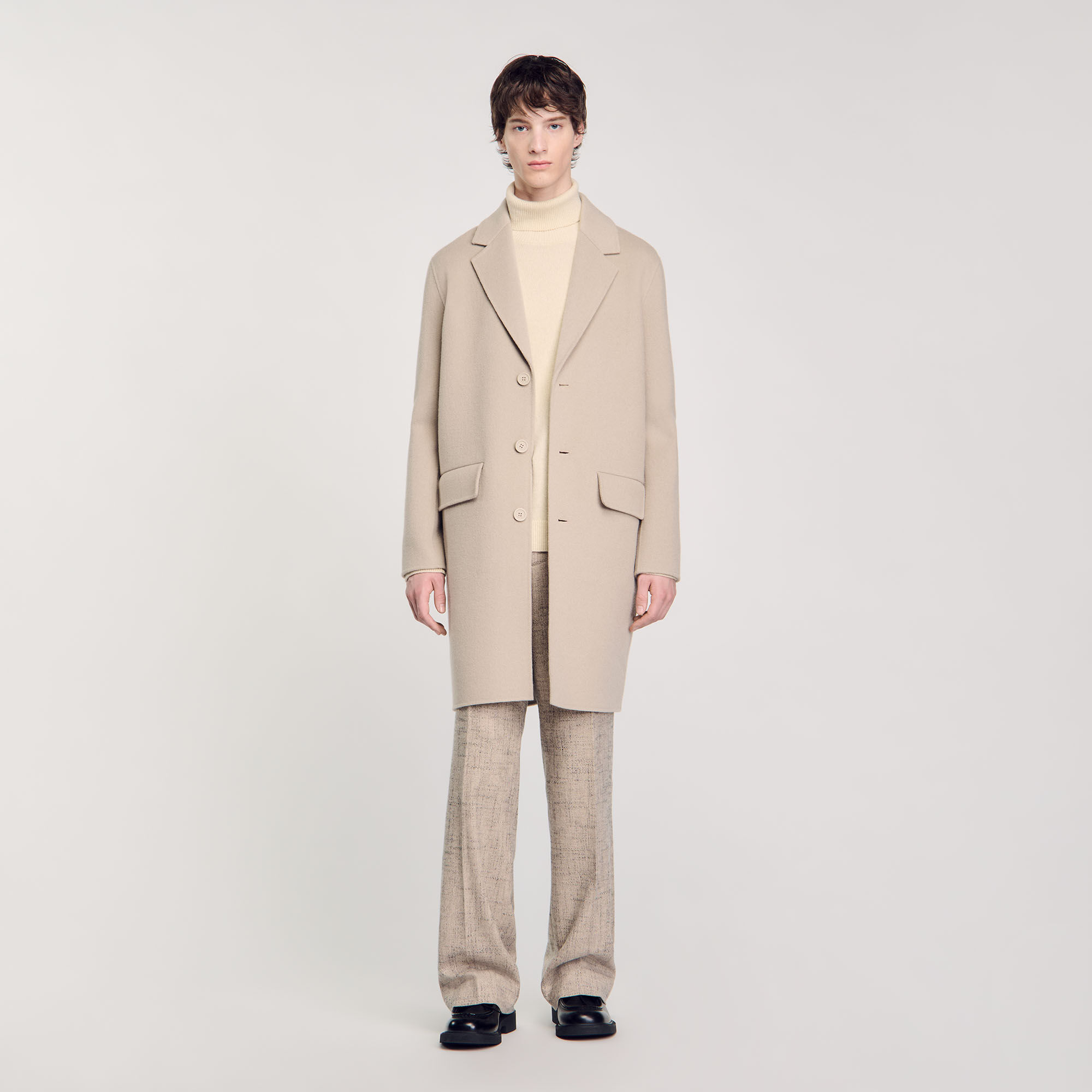 Straight wool coat sale