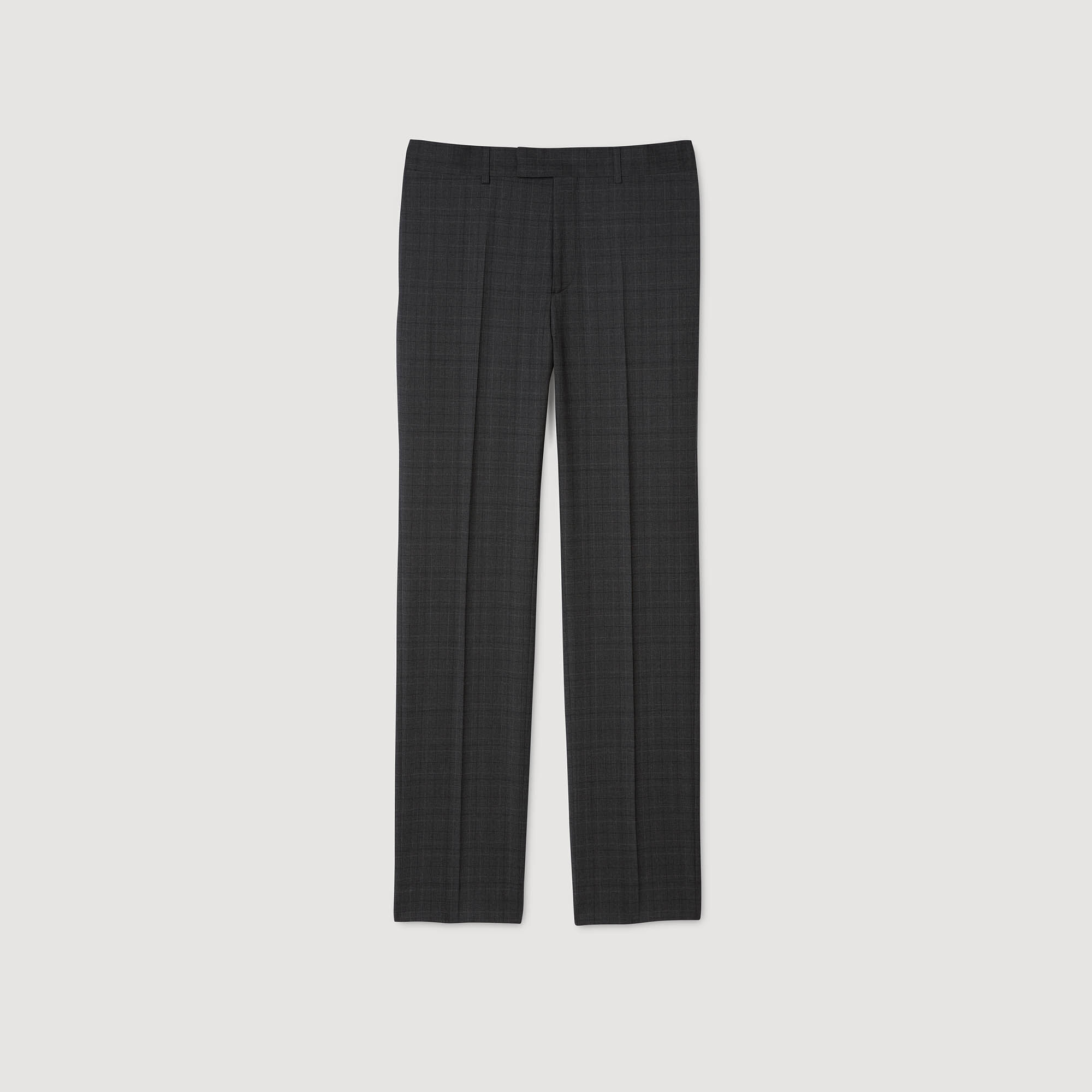 Checked wool trousers