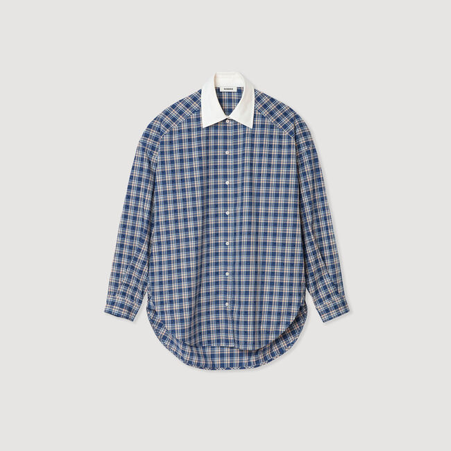 Rhinestone check shirt