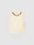 Knit crop top with necklace