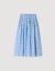 Long gingham linen skirt