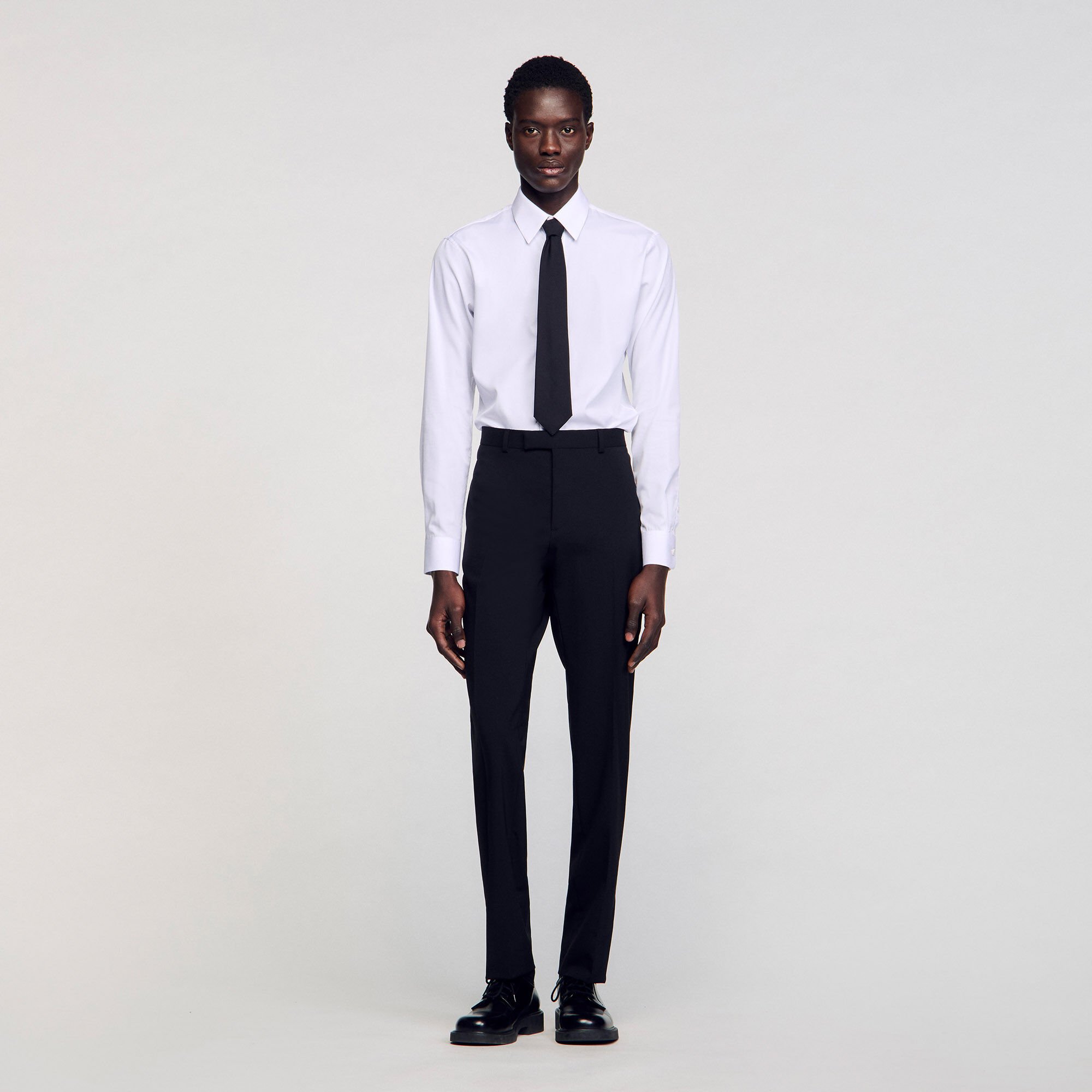 Classic suit trousers black / gray for Men | Sandro Paris