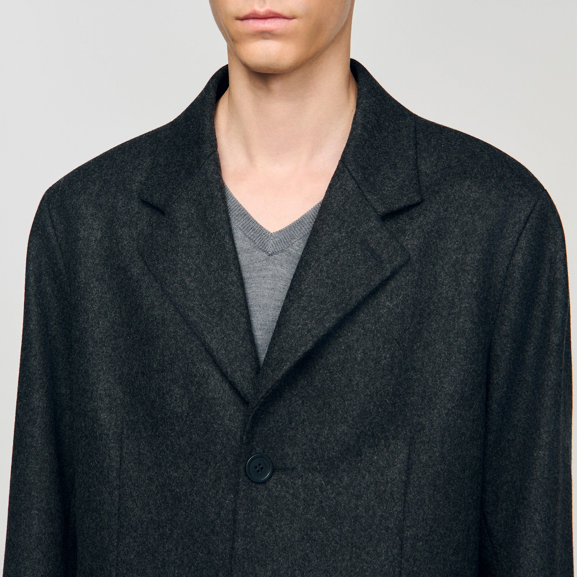 Wool broadcloth coat