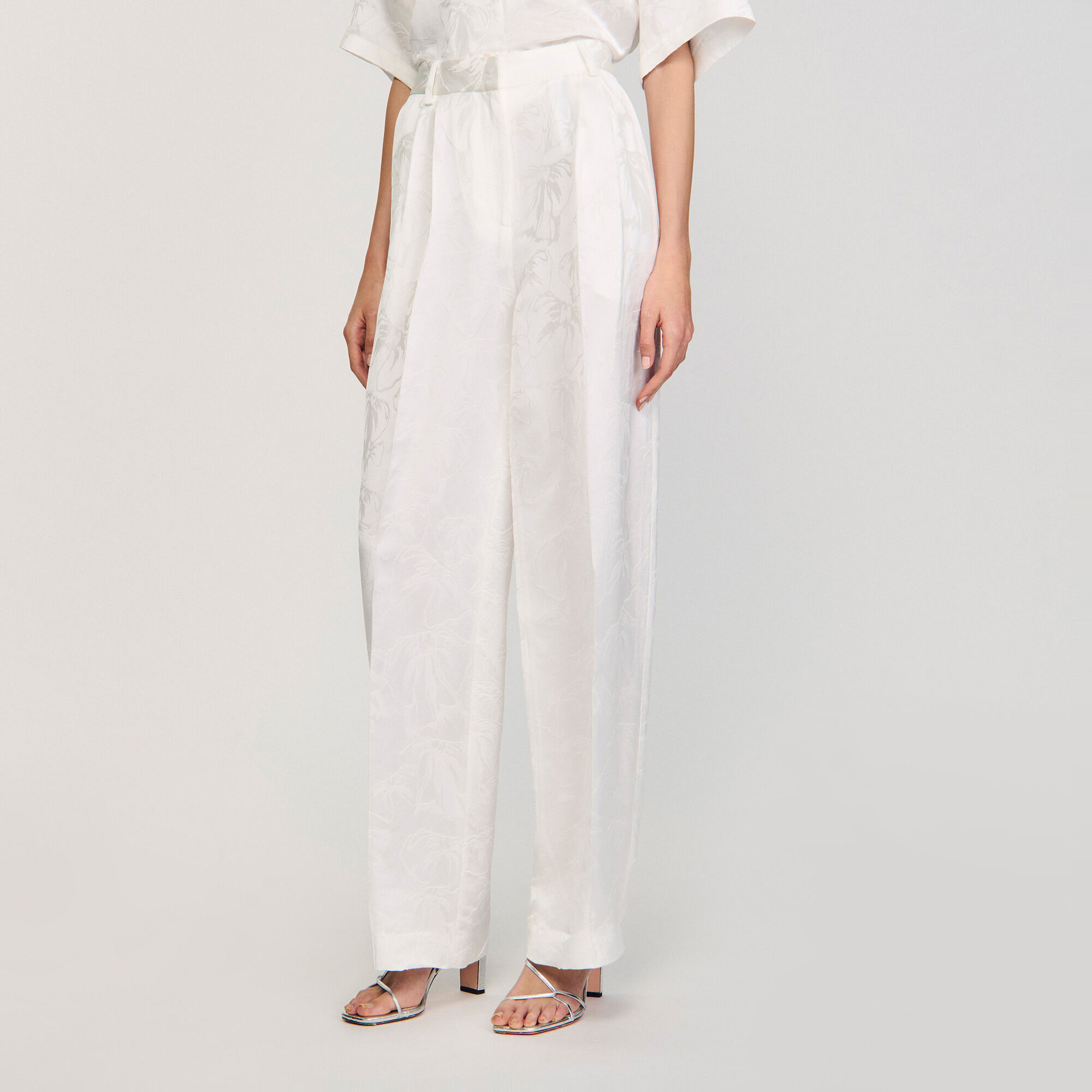 Jacquard flowers trousers - Women | Sandro