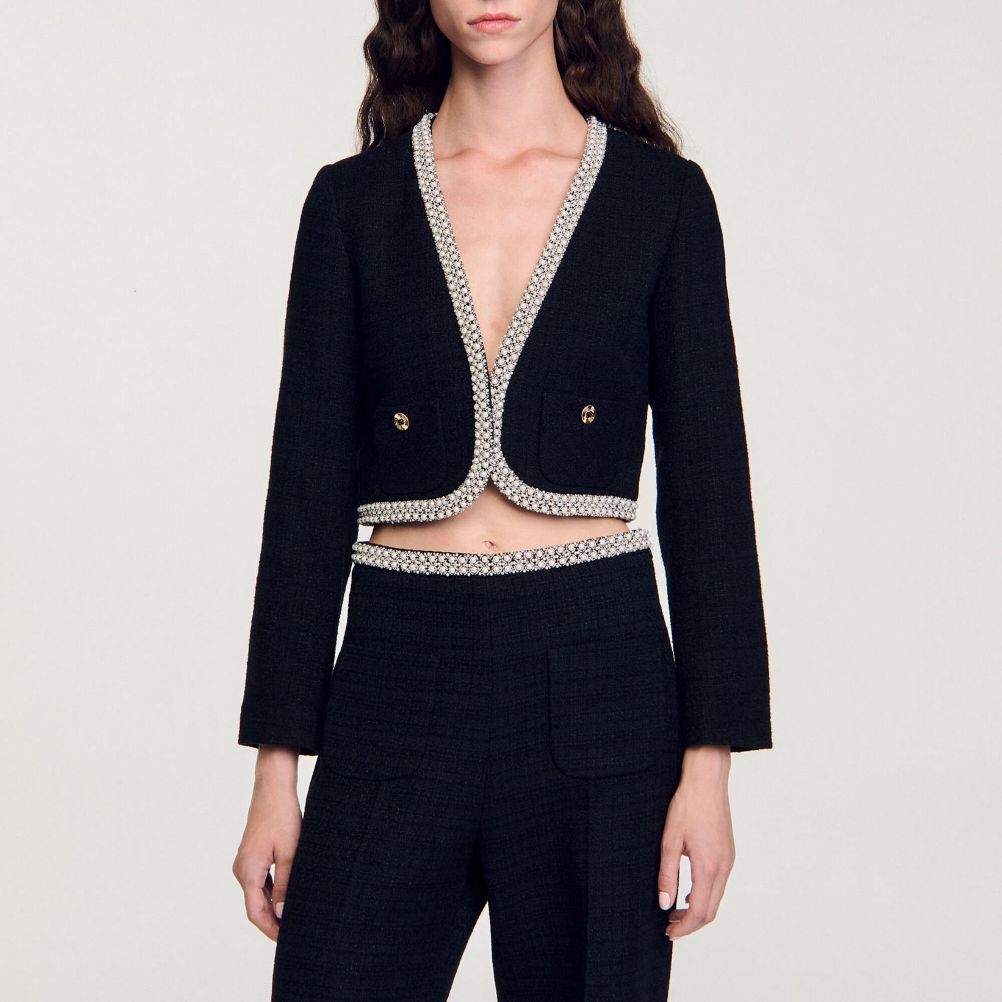 Cropped tweed jacket