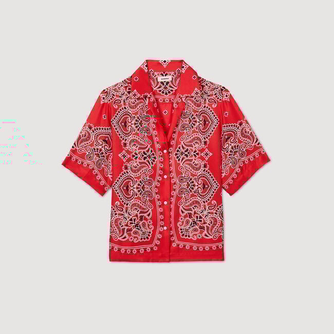 Bandana print silk shirt