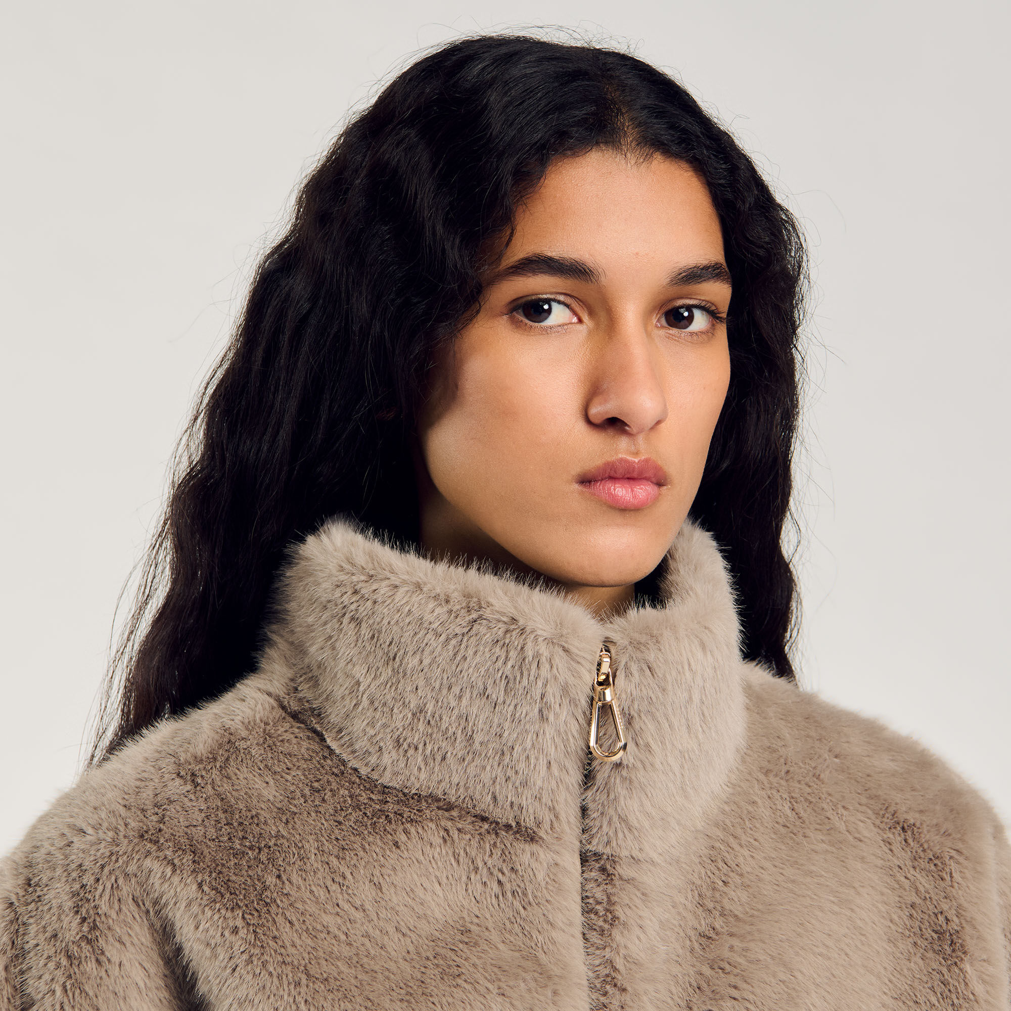 Faux fur jacket