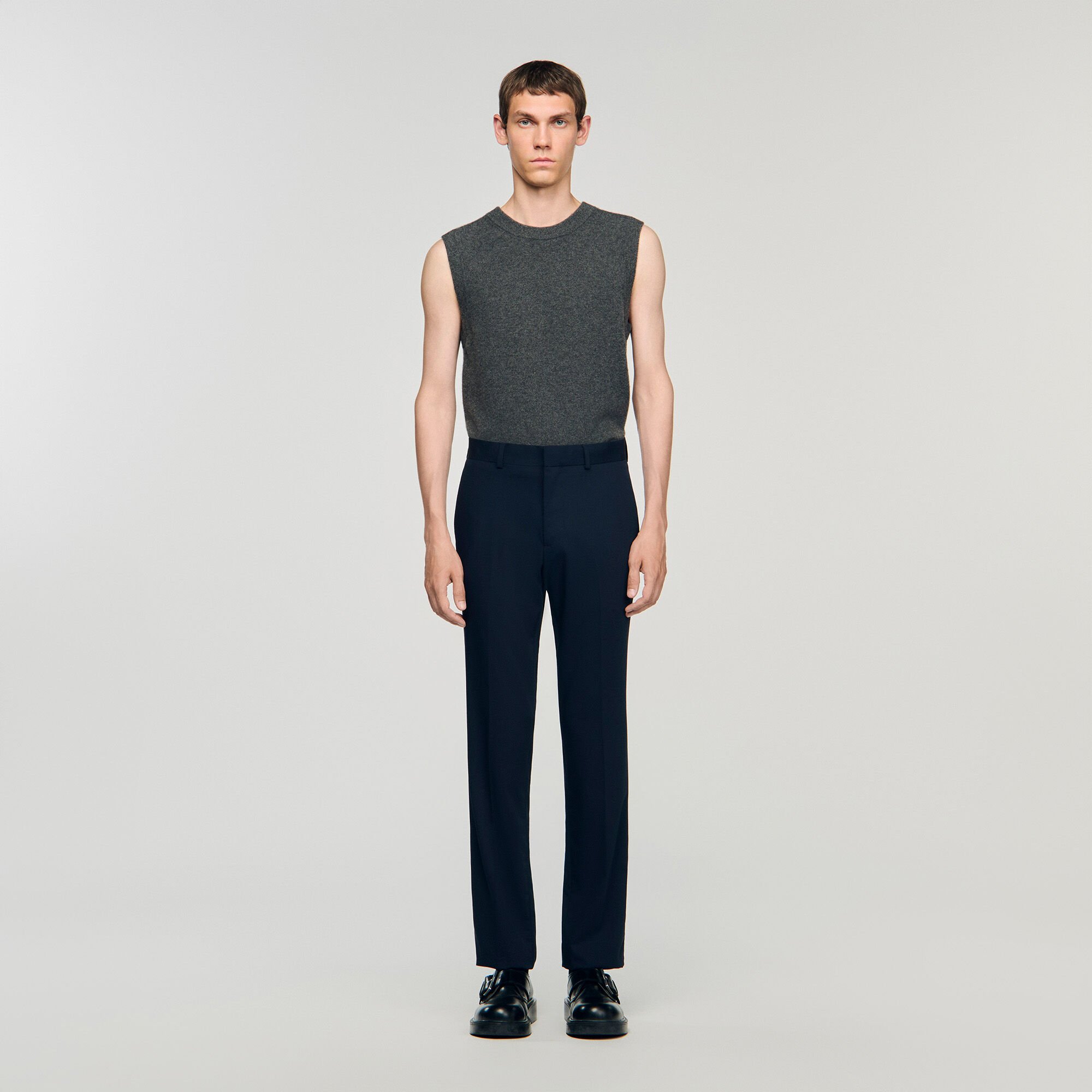 Wide-leg suit trousers