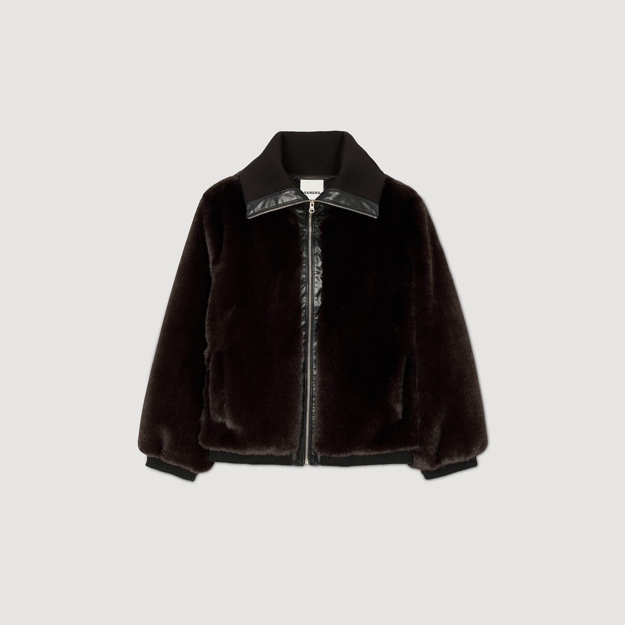 Short faux fur coat