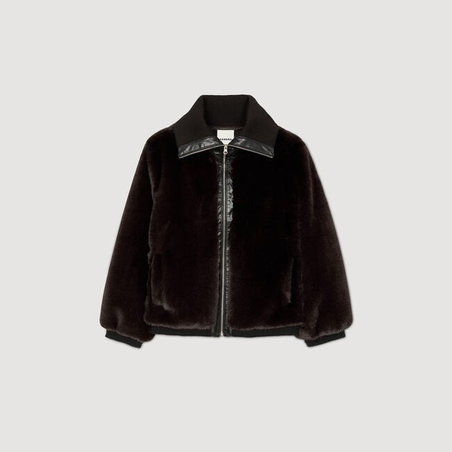 Short faux fur coat