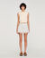 Cropped cotton T-shirt with lace