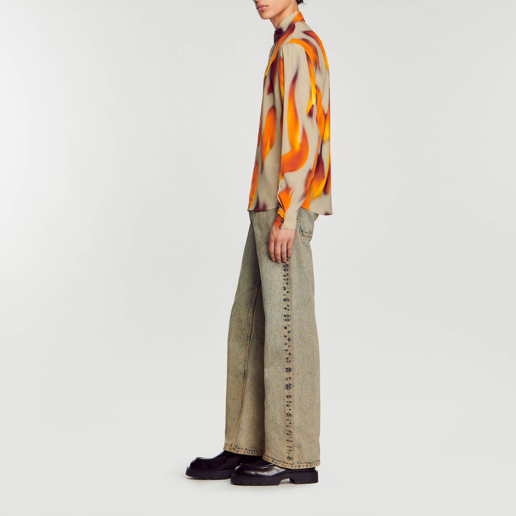Flame pattern shirt