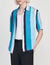 Flowing striped short-sleeved shirt