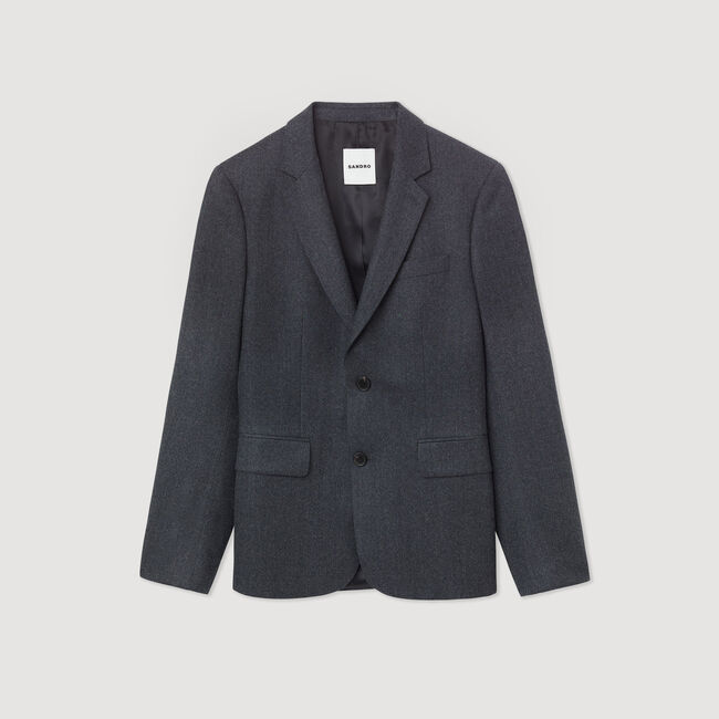 Flannel suit jacket