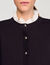Cardigan with removable ruffle collar