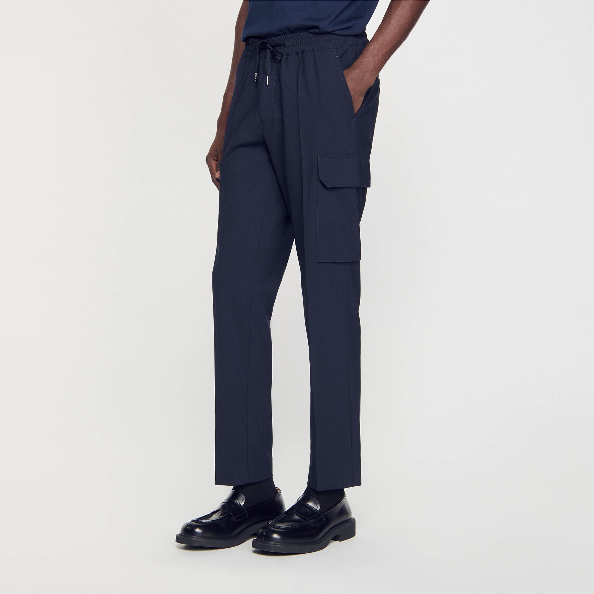 Elasticated cargo trousers