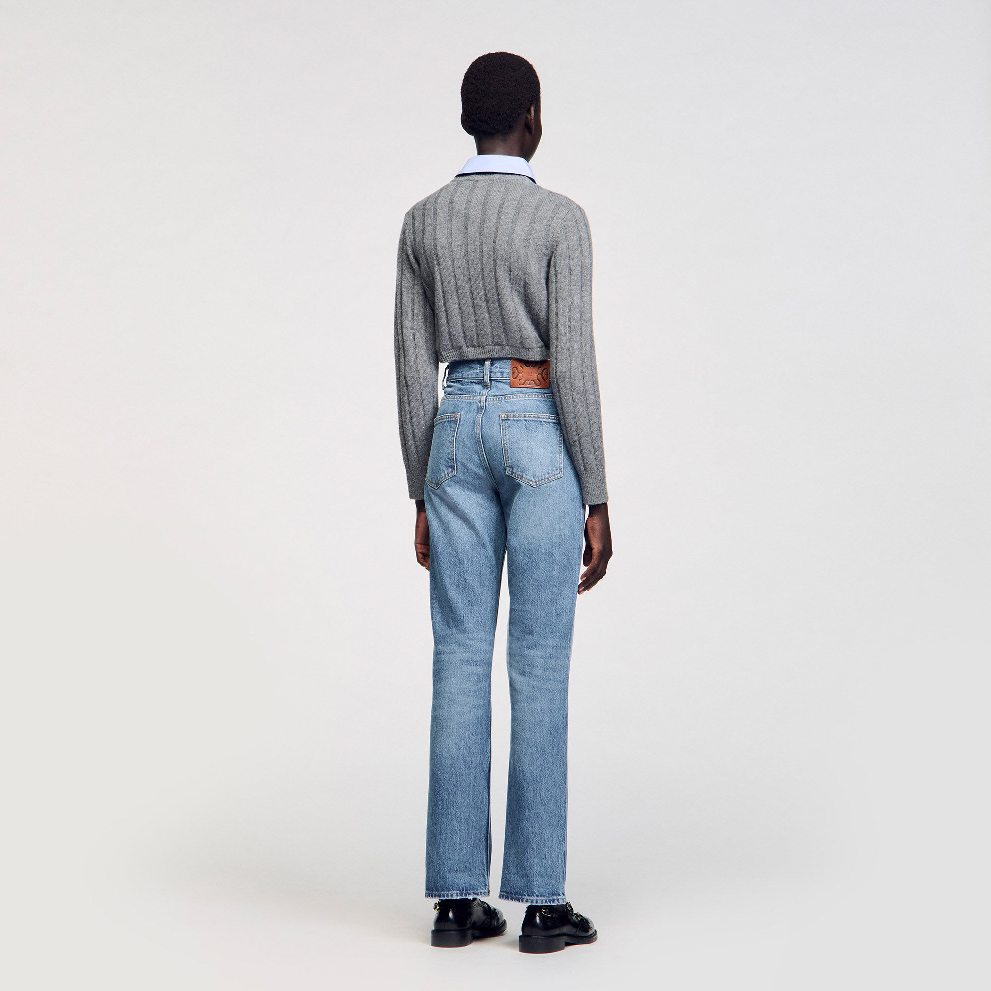 Faded jeans blue For Women | Sandro Paris