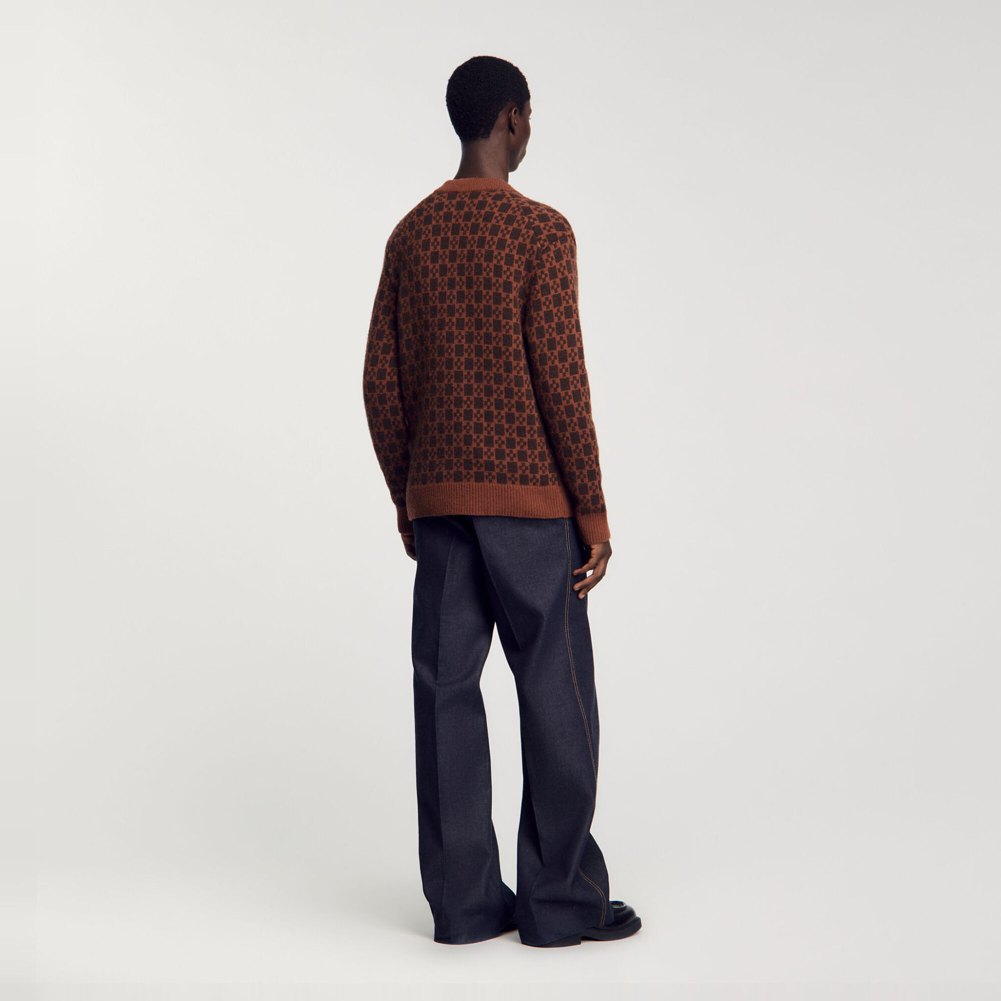 Jacquard square cross pattern