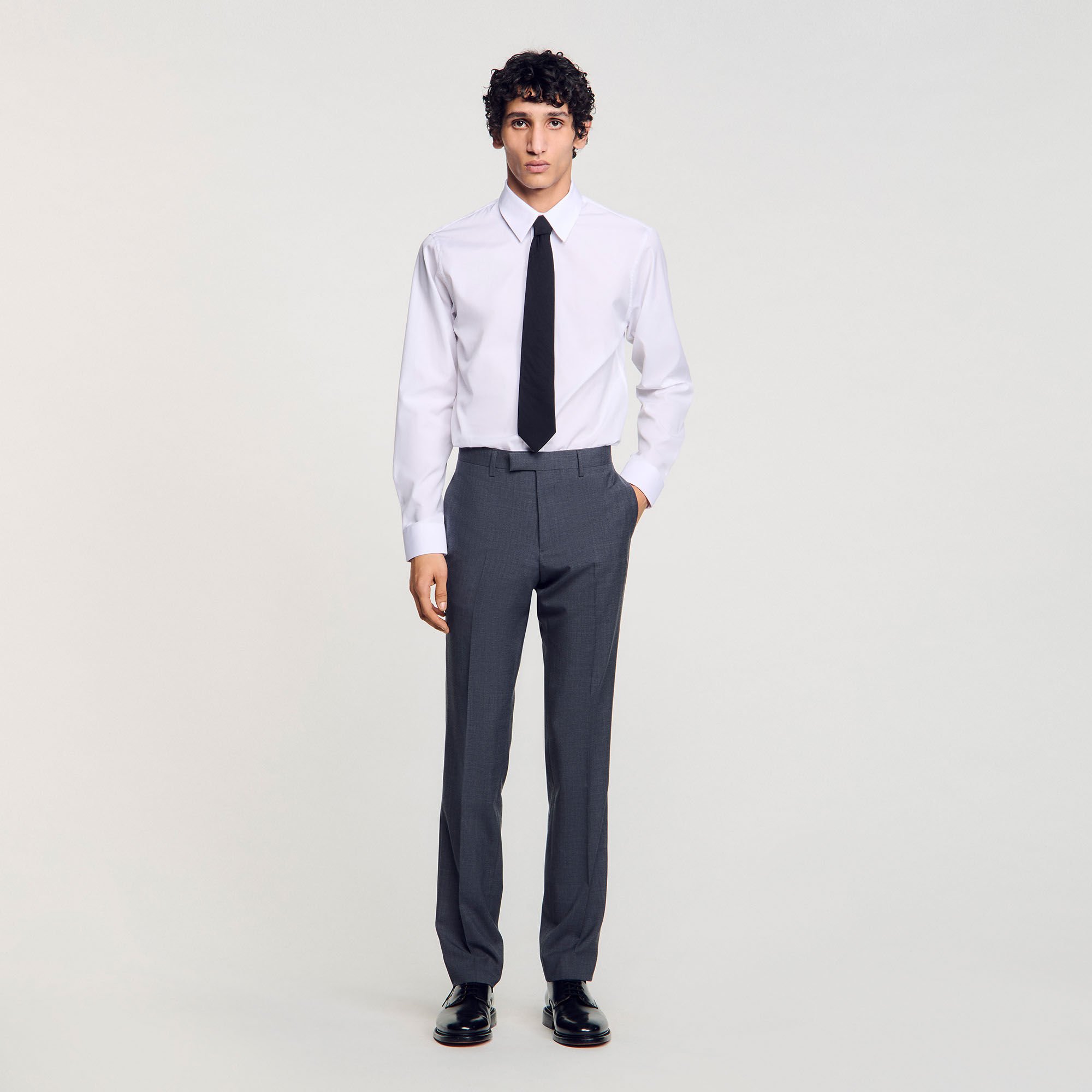Wool suit trousers