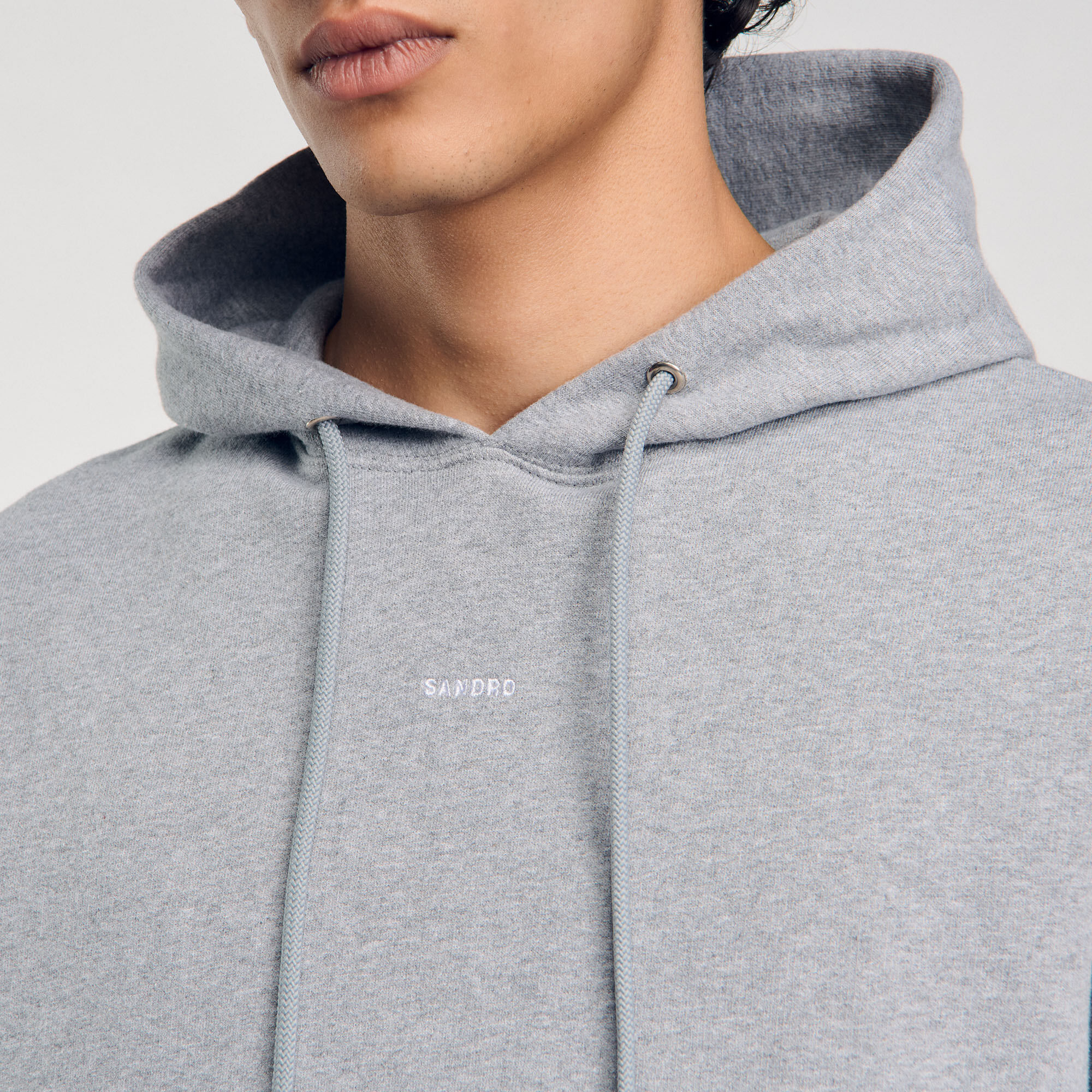 Men's organic cotton embroidered hoodie - Men | Sandro