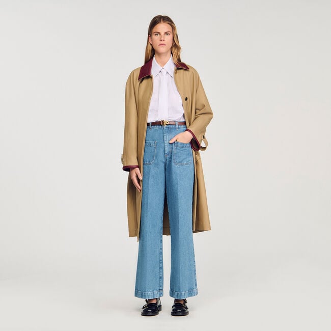 Wide-leg high-rise jeans