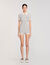Striped knit playsuit