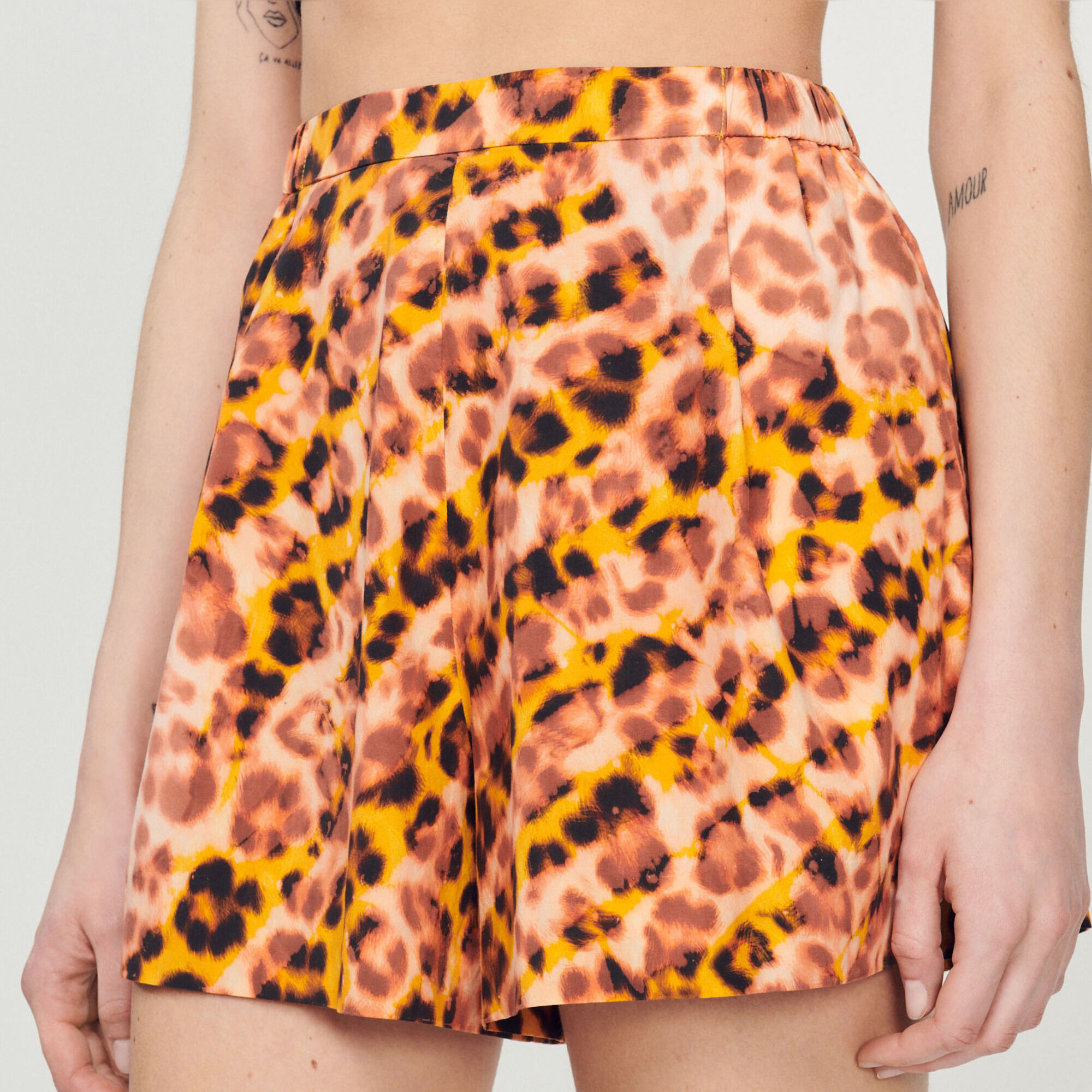 Leopard print shorts