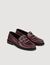 Rhinestone studded leather loafers