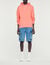 Hooded sweatshirt with rubber logo