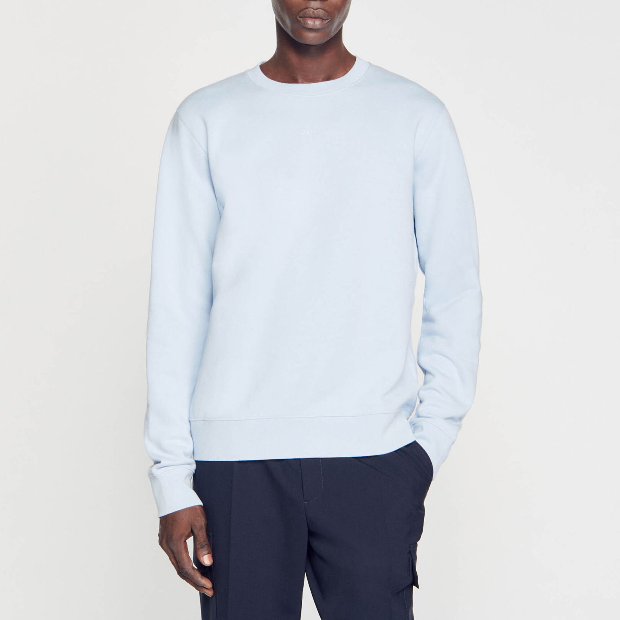 Embroidered fleece sweatshirt