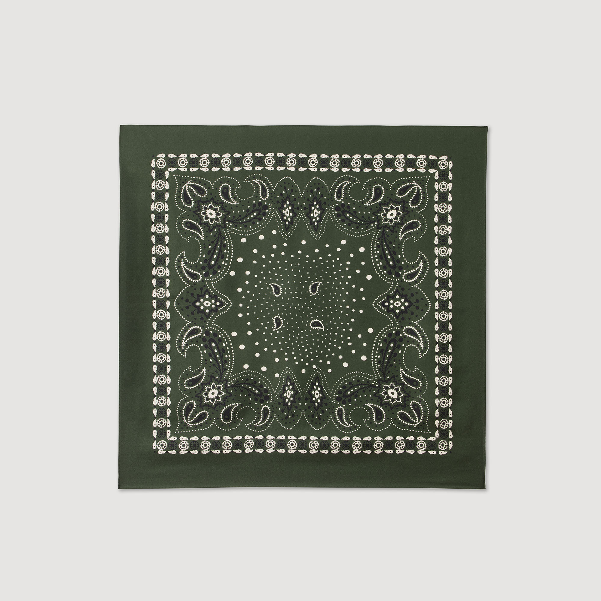 Silk bandana print scarf