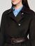 Long wool and leather coat