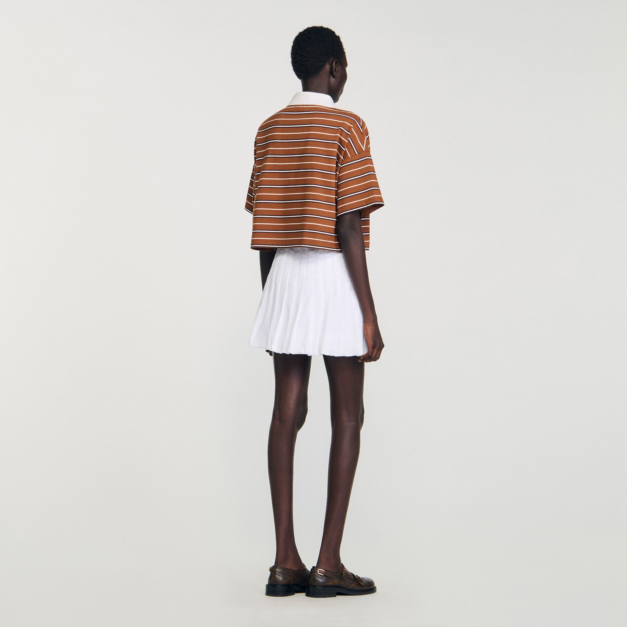 Striped rhinestone T-shirt