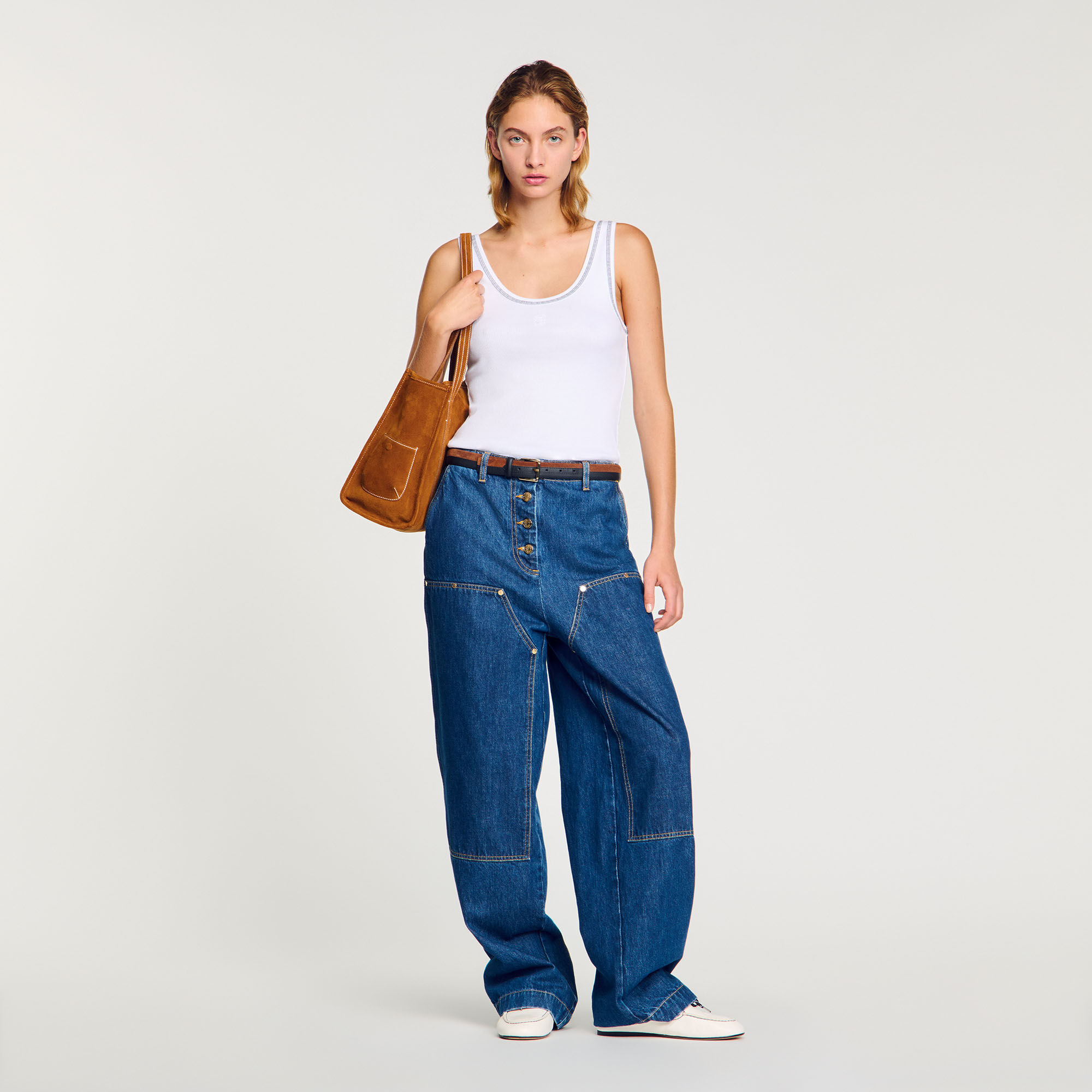 Carpenter jeans blue For Women | Sandro Paris