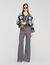 Floral print silk shirt