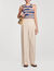 Wide-leg striped floaty trousers
