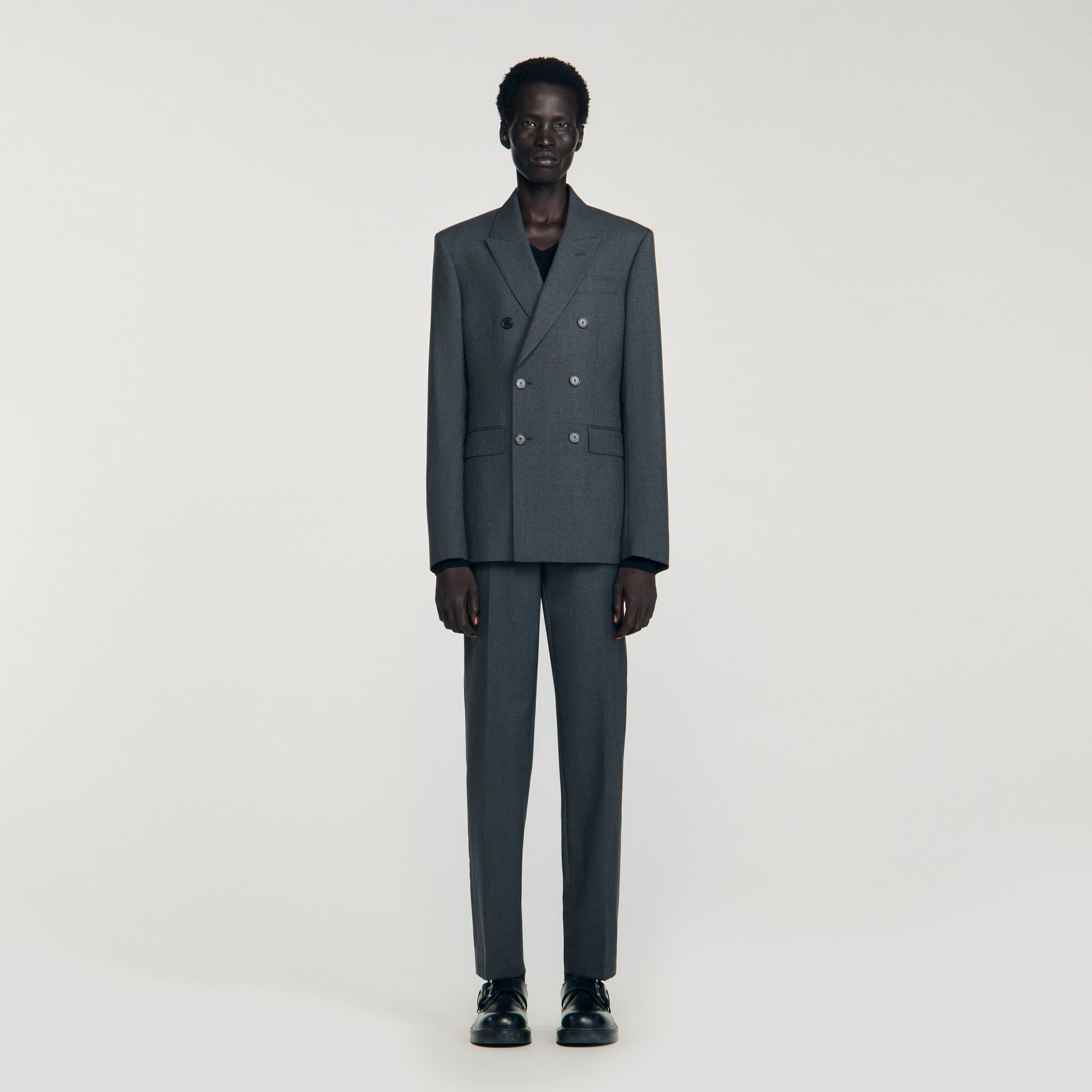 Double-breasted suit jacket
