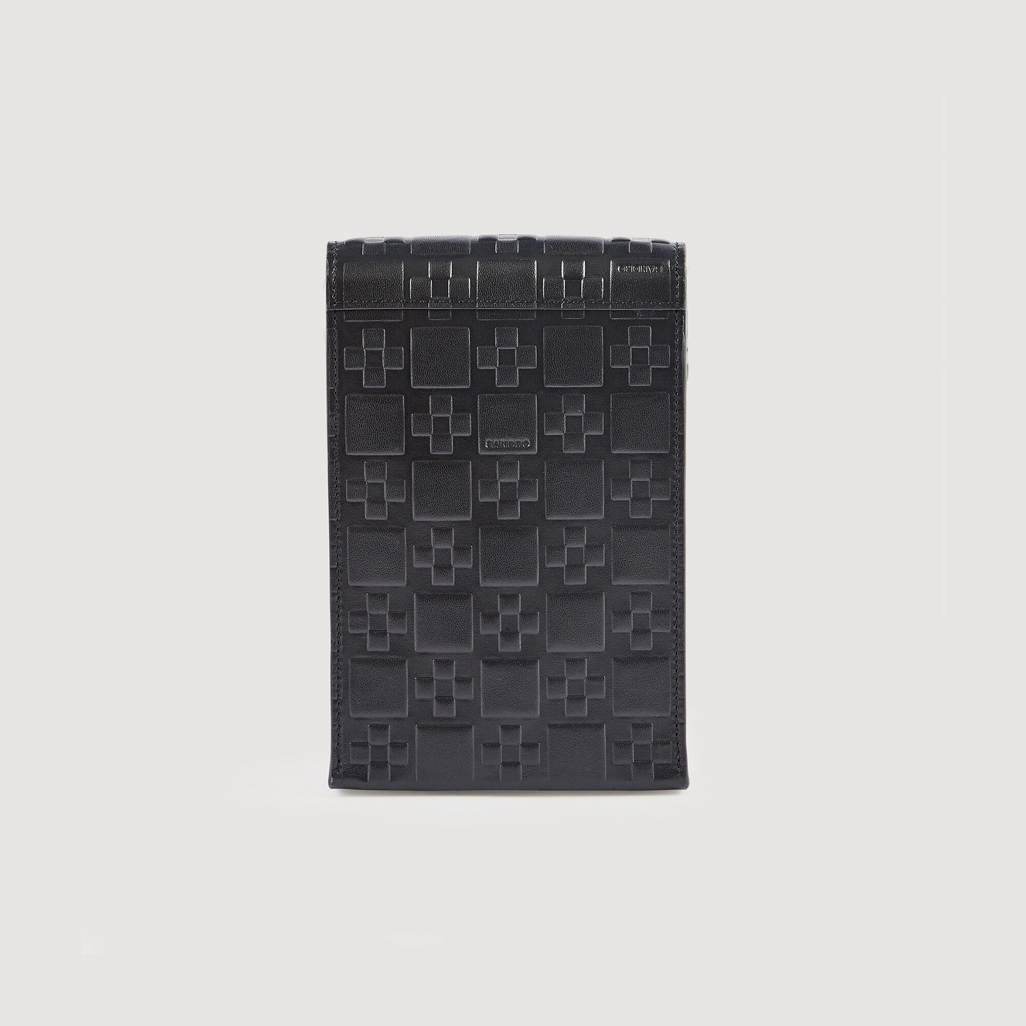 S monogram-embossed small leather bag