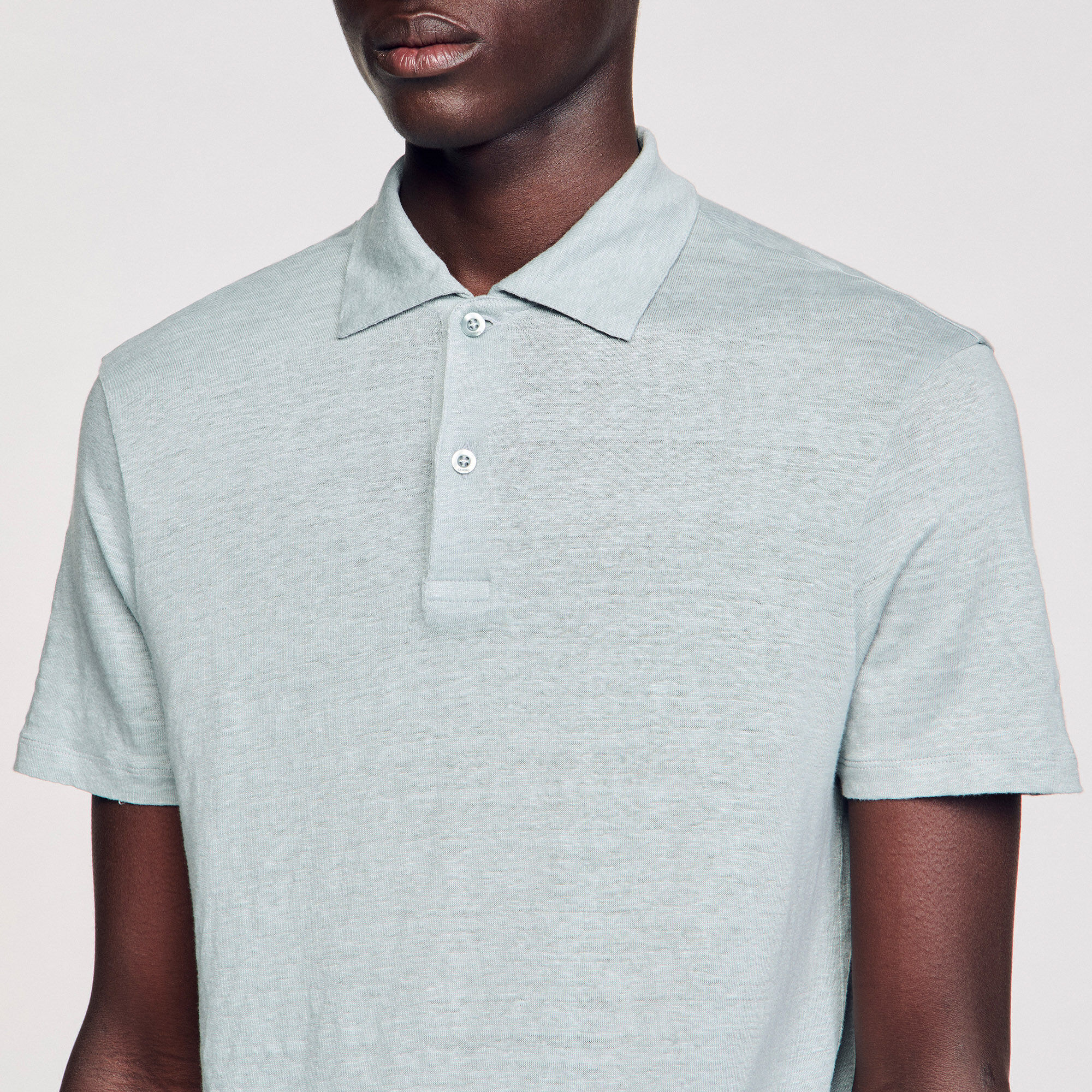 Linen polo shirt