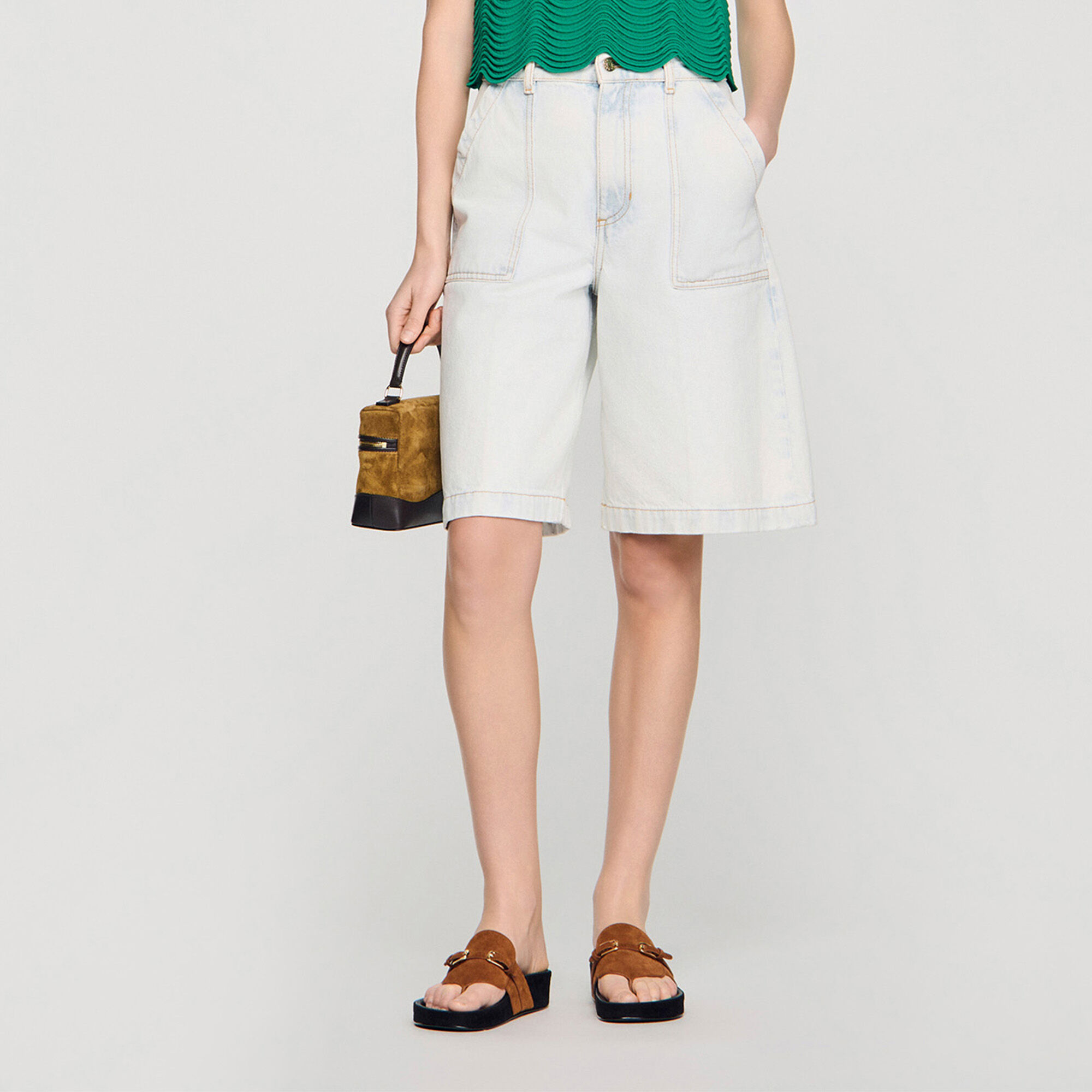 Suede buckle sandals