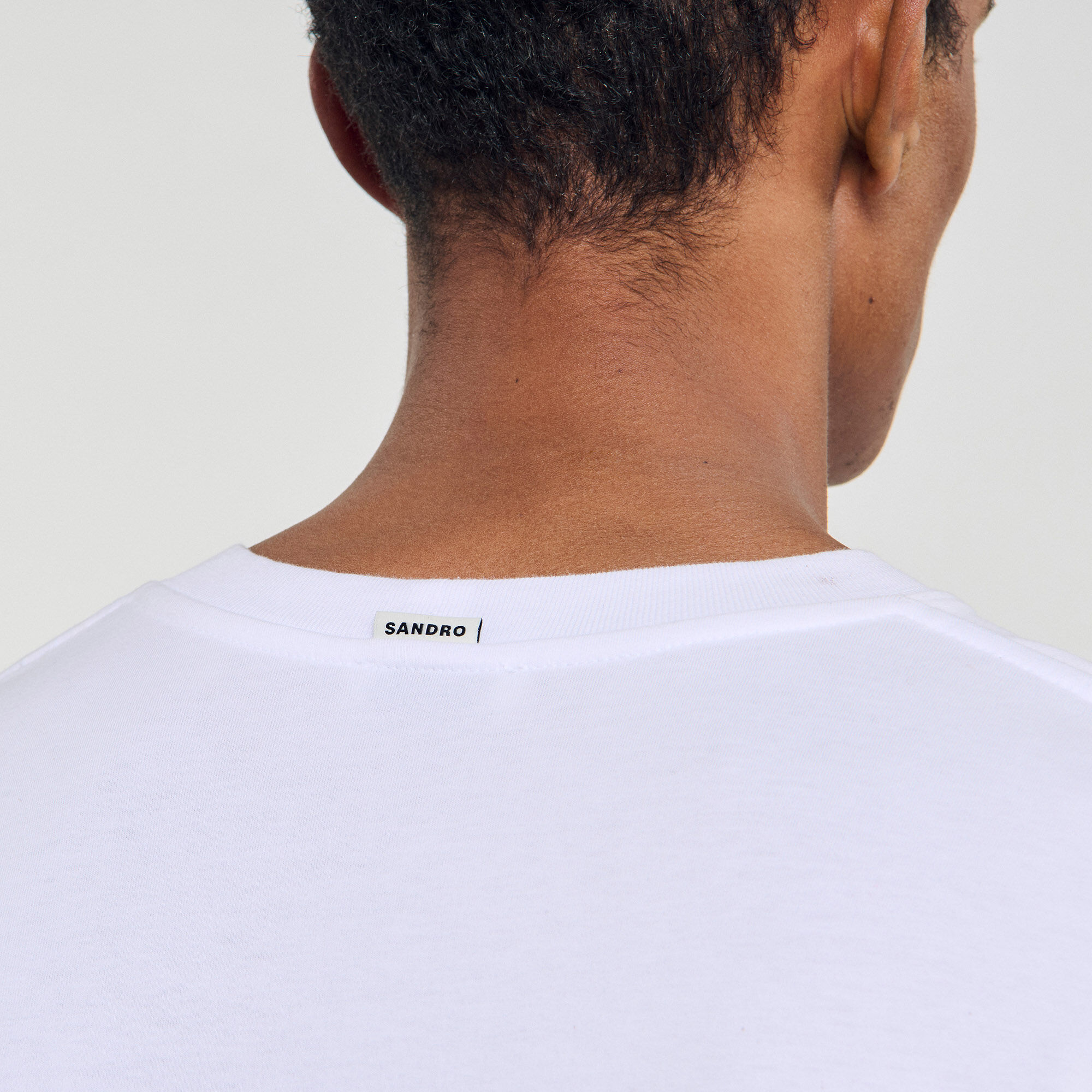Oversized T-shirt white / beige for Men | Sandro Paris